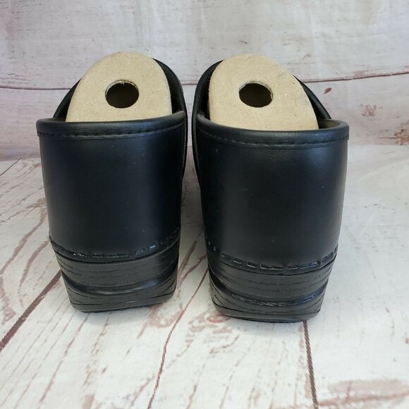 Dansko XP Black All Leather Slip-Resistant Women's Clogs Shoes Sz 38 U.S 7 1/2 - Picture 10 of 12